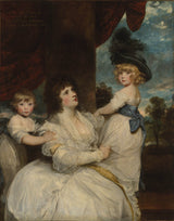 pane Joshua Reynolds - 1786-portrait-of-Jane-grófka-of-Harrington-s-HER-synmi-the-vikomt-Petersham-and-the-čestný-Lincoln-Stanhope-art-print-fine-Art- reprodukcie steny-art-id-a38y4m1im