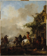 פיליפס-וואוורמן -1639-עצרו-רוכבים-אמנות-הדפס-אמנות-רפרודוקציה-קיר-אמנות