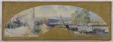 尤金·路易斯·吉洛 1901 年伊西萊穆利諾塞納河鎮素描藝術印刷品美術複製品牆藝術