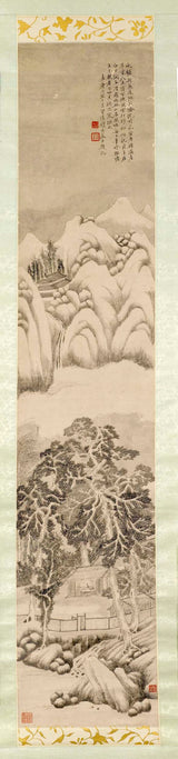 du-qian-du-qian-1818-snefyldte-landskabskunst-print-fine-art-reproduction-wall-art