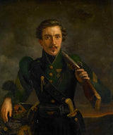 威廉-喬道庫斯-馬修斯-恩格爾伯特-1831-穿著獵兵制服的自畫像藝術印刷精美藝術複製品牆藝術 id-a3c87wje0