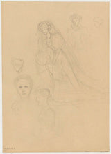 jozef-israels-1834-studies-of-a-bride-stampa-d'arte-riproduzione-d'arte-wall-art-id-a3cqcxn3j