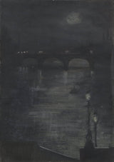 凯瑟琳·德赖尔1910-泰晤士河上的月光伦敦艺术印刷精美的艺术复制品-墙-艺术-id-a3dcjly1c