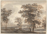 roelant-roghman-1637-pokrajina-z-drevesi-in-dvema-pastirjema-z-živino-umetniški-tisk-likovna-reprodukcija-stenska-umetnost-id-a3dfrrmj4
