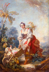 ジャン・オノレ・フラゴナール-1754-母性の喜び-アートプリント-ファインアート-複製-ウォールアート-id-a3gxxp0hu