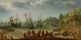 Adam-Willaerts-1621-laevad-kivise-ranniku-kunsti-print-kujutava kunsti-reproduktsiooni-seina-art-id-a3i4nc568 lähedal