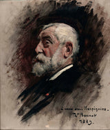 莱昂·博纳-1889-亨利·哈皮尼的肖像-艺术印刷品-精美艺术-复制品-墙壁艺术