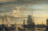 desconegut-1675-harbor-at-sunset-impressió-art-reproducció de belles-arts-wall-art-id-a3jdypn7a