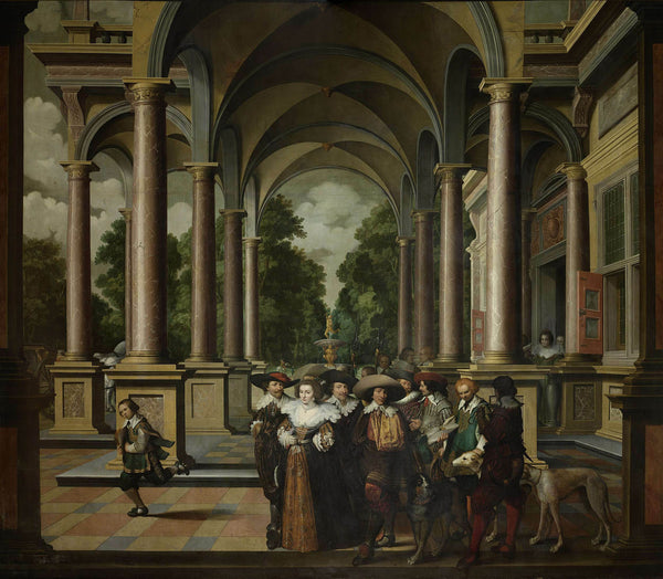 dirck-van-delen-1630-a-seven-part-decorative-sequence-a-gallery-art-print-fine-art-reproduction-wall-art-id-a3jzeypz1