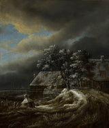 雅各布-范-鲁伊斯达尔-1670-冬季景观艺术印刷美术复制品墙艺术 ID-a3k5zuf9z