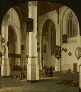 亨德里克·凡·弗利特-1665-代爾夫特老教堂內部藝術印刷美術複製品牆壁藝術 id-a3lcvvr8v
