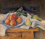 保罗·塞尚在桌子上的水果在桌子上的水果上打印精美的艺术复制品墙艺术ida3lx4k3ob