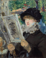 愛德華·馬奈-1881-女人閱讀藝術印刷品美術複製品牆藝術 id-a3m0fj2yd