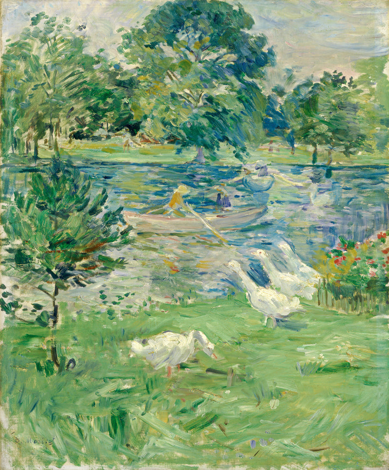 berthe-morisot-1889-girl-in-a-boat-with-geese-art-print-fine-art-reproduction-wall-art-id-a3ntcq37v