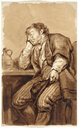 pieter-van-loon-1811-sovende-mann-sitter-ved-et-bord-kunsttrykk-fin-kunst-reproduksjon-veggkunst-id-a3q3kbbmf