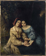 adele-anais-colin-1836-portraits-de-heloise-et-anais-colin-eux-mêmes-art-print-reproduction-fine-art-wall-art