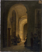 b-armillon-1880-a-korridor-du-louvre-konst-tryck-fin-konst-reproduktion-vägg-konst