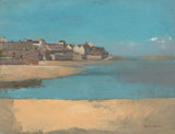 odilon-redon-1880-village-by-the-sea-in-brittany-art-print-fine-art-reproduction-wall-art-id-a3r2t9y4b