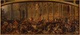 亨利·菲利克斯·菲利普托-1848-拉馬丁-25 年 1848 月 XNUMX 日在市政廳推紅旗-藝術印刷品美術複製品牆藝術