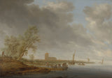 salomon-van-ruysdael-1642-river-landscape-with-a-view-of-naarden-art-print-fine-art-reproduction-wall-art-id-a3tn01t8v