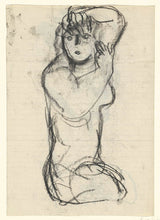 leo-gestel-1891-esboço-folha-mulher-arte-impressão-reprodução-de-finas-artes-arte-de-parede-id-a3twdlucw