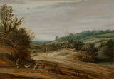 pieter-van-santvoort-1629-duna-paisagem-com-uma-estrada-do-campo-impressão-de-arte-reprodução-de-finas-artes-arte-de-parede-id-a3una7l8d