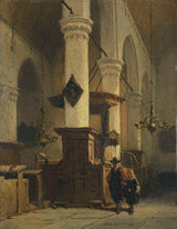 johannes-bosboom-1850-kyrkan-inredningskonst-tryck-konst-reproduktion-väggkonst-id-a3upy63be