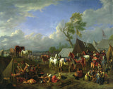 pieter-van-bloemen，1697年，军事营地，艺术打印，精美的艺术，复制品，墙，艺术，id-a3uw42hn9