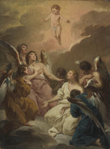 pierre-subleyras-1740-septiņi eņģeļi-adoring-the-christ-child-art-print-fine-art-reproduction-wall-art-id-a3vef9tv5
