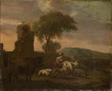 simon-van-der-gør-1712-italiensk-landskab-med-hyrdinde-og-dyr-kunst-print-fine-art-reproduction-wall-art-id-a3vsf6yas