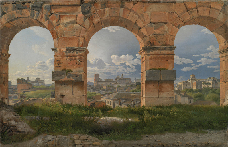 christoffer-wilhelm-eckersberg-1816-a-view-through-three-of-the-north-western-arches-of-the-third-storey-of-the-coliseum-art-print-fine-art-reproduction-wall-art-id-a3vx2q6bj
