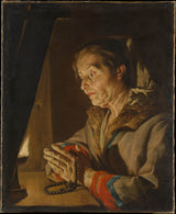 Matthias-stom-1630-老妇人-祈祷-艺术-印刷-美术-复制-墙-艺术-id-a3xddple7