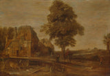 aert-van-der-neer-1639-landskap-med-vattenställe-konsttryck-finkonst-reproduktion-väggkonst-id-a3xeg1jhy