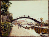 marie-francois-dit-firmin-girard-firmin-1900-the-canal-saint-martin-art-print-reprodukcja-dzieł sztuki-wall-art