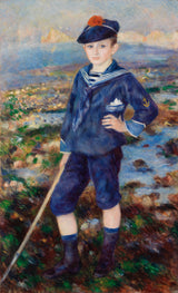 皮埃尔·奥古斯特·雷诺阿1883年-水手男孩肖像的罗伯特·努涅斯艺术印刷精美的艺术复制品墙艺术IDa406ri42s