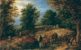 Jan-Брьогел най-бъз-1607-пейзаж-с-туристи-на-а-гориста местност-път-арт-печат-фино арт-репродукция стена-арт-ID-a40fnec88