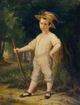 威廉·冯·考尔巴赫-1843-小农夫小猎人艺术印刷精美的艺术复制品-墙-艺术-id-a4121s5s4