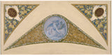 卢克·奥利维耶·默森-1888-巴黎水瓶座艺术节市政厅楼梯草图-艺术印刷品-美术复制品-墙艺术