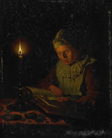 阿德里安-穆勒曼-1800-老妇人阅读艺术印刷精美艺术复制墙艺术 id-a42jjqo64