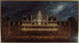 奥古斯特·鲁 1847 年 1 年 1847 月 XNUMX 日市政厅国王派对的照明艺术印刷品美术复制品墙艺术
