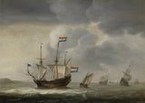 Jacob-Gerritz-loef-1620-statek-z-wybrzeża-druk-sztuka-reprodukcja-dzieł sztuki-sztuka-ścienna-id-a43zz2gu8