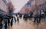 jean-beraud-1880-poissoniere-boulevarden-i-regnet-konsttryck-finkonst-reproduktionsväggkonst