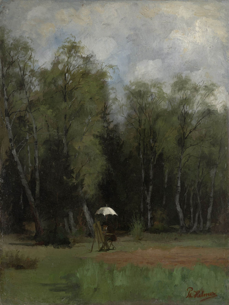 philipp-helmer-painter-at-the-edge-of-the-forest-art-print-fine-art-reproduction-wall-art-id-a46ez69nz