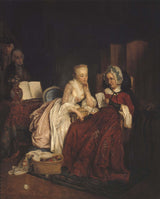 jean-alphonse-roehn-1839-abielu-ettepanek-kunst-print-kujutav kunst-reproduktsioon-seinakunst
