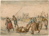 hendrick-avercamp-1595-državni-izvršni delavci-s-tekači-na-ledu-umetniški-tisk-fine-umetniške reprodukcije-stenska-umetnost-id-a47vzsq55