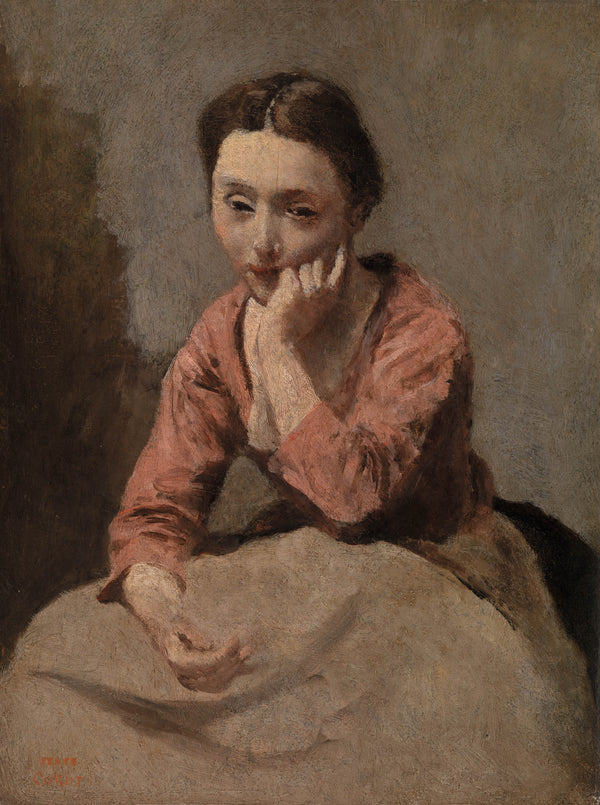 jean-baptiste-camille-corot-pensive-young-woman-jeune-femme-pensive-art-print-fine-art-reproduction-wall-art-id-a48ndijiq