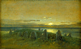 卡爾古斯塔夫卡魯斯的月光下的史前手推車魯根島上的諾本藝術印刷品美術複製品牆藝術 id-a496qvnxn