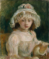 berthe-morisot-1895-cô gái trẻ với chiếc mũ-nghệ thuật-in-mỹ-nghệ-tái tạo-tường-nghệ thuật-id-a4975mbrz