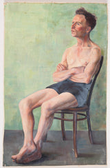 伊丽莎白·贝里-无题-男人坐在椅子上-艺术印刷品-美术复制品-墙艺术-id-a49i69ihd