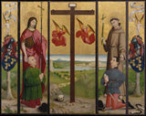 尼古拉斯从1480年起，百叶窗的祭坛艺术打印精美的艺术复制品墙艺术id a4axosiwo